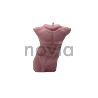 Vyro figūros sojų vaško žvakė, rožinės spalvos